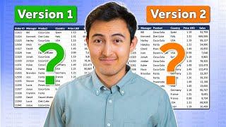 How To Compare Excel Files and Find Differences