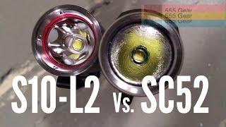 Comparison: Olight S10-L2 Baton vs. Zebralight SC52 "Single Cell Showdown"