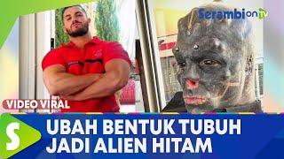 Ubah Dirinya Jadi Alien Hitam, Pria Ini Buang Hidung, Belah Lidah dan Tato Bola Mata