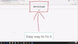 Solving 404 Not Found Error on Google Chrome