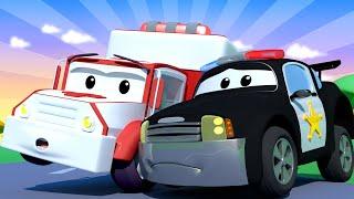 Amber the Ambulance -  Matt The Police Car Gets a Bump! - Car City ! Trucks Cartoon for kids