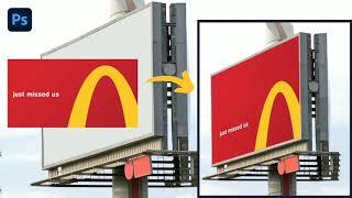How to place anything in Perspective in Photoshop | Placing posters on Billboards