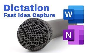 Voice capture with Dictate features in Word and OneNote