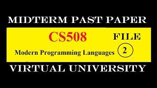 CS508 MIDTERM FILE 2|PAST PAPER|VIRTUAL UNIVERSITY