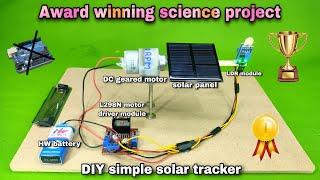 Amazing science project || how to make a simple solar tracker || Award winning project