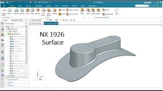 NX 1926 Surface Modeling ( Studio Surface - Thickness - Trim Sheet )