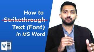 How to Strikethrough (Cross Over) Text (paragraph, sentence) in Microsoft Word