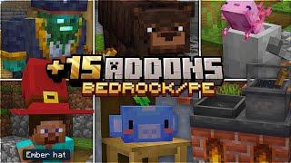 Top 15 MEJORES ADDONS SURVIVAL Para MINECRAFT 1.20+ (Bedrock/PE) MODS PARA MINECRAFT BEDROCK 1.20+