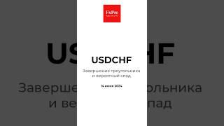 USDCHF - Завершение треугольника и вероятный спад: аналитика 14.06.2024 #usdchf #forex #форекс