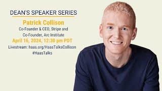 Dean's Speaker Series | Patrick Collison, Co-Founder & CEO, Stripe; Co-Founder, Arc Institute