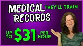 EASY!  Up To $31/Hr. Work From Home Medical Records Jobs (They'll Train you!)