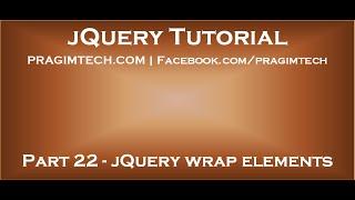 jQuery wrap elements