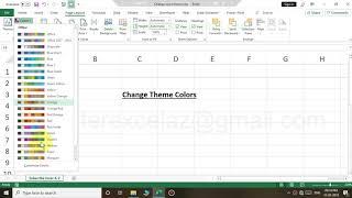 Theme color changing method in excel