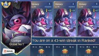 FINALLY FOUND CYCLOPS WINSTREAK BUILD 2025!(Totally insane) - Mobile Legends