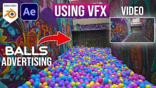 How To Create CGI 20,000 Bouncy Balls VFX In Blender | Blender VFX Tutorial