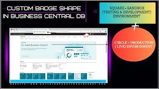 nEw Custom Badge in Business Central | Badge Shape = Square(for, Sandbox) or Circle(for, Production)