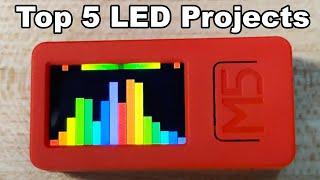 Top 5 C++ LED Audio Projects Projects - Dave's Garage - ESP32 & Arduino