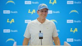 Jim Harbaugh On Clinching Playoffs | LA Chargers