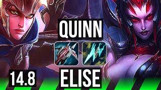 QUINN vs ELISE (JGL) | 10/0/7, Legendary, 700+ games | NA Master | 14.8