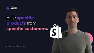 How to hide specific products on Shopify