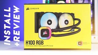 How to Install Corsair H100 RGB AIO CPU Cooler + Review (Intel Socket) 240mm