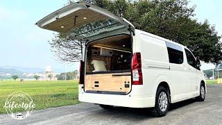 Toyota Hiace Camper Van 讓旅行少點繁瑣，多點發現 ! 用喜歡的方式，開啟每一場冒險 Tiny Home Camper Van Conversion