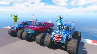 OGGY AND JACK TRIED Epic New Stunt Race For Car Racing Challenge by Monstertrucks! GTA5