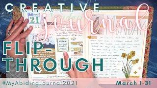 Creative Journal Flip Through | March 2021 Daily Journal | #MyAbidingJournal2021