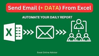 Send Email From Excel along with Data | Automate Your Daily Report |