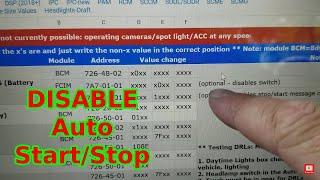 DISABLE Auto Start Stop on a Ford F150 with FORScan