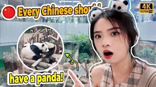 Chinese first been to a panda base | People here are crazy!