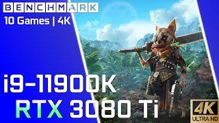 Geforce RTX 3080 Ti  FPS Test in 10 Games // + i9 11900K