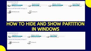 How to hide and show partition in Windows