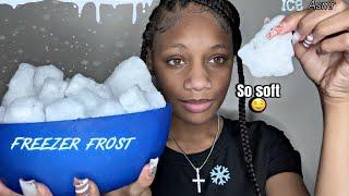 ICE ASMR | Powdery Ice Trees, Snow cubes, Freezer Scraping & Eating asmr