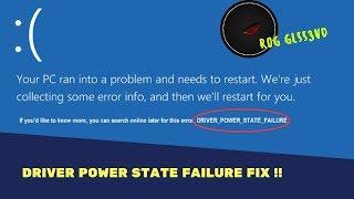 Driver Power State Failure problem Windows 10 FIX!!!