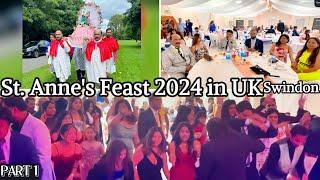 St Anne's Feast in UK 2024 Part 1  | Daily vlog | Goan Vlogger |  #goanvlogger @k2nfamily #goan