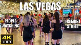 Fremont Street Las Vegas Late Night People Watching | June 2024 | Episode 25
