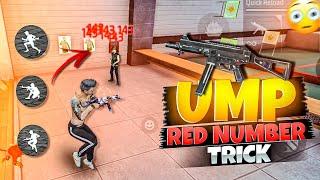 NEW ( UMP ) RED NUMBER TRICK AND SETTINGS // FREE FIRE SMG HEADSHOT TRICK