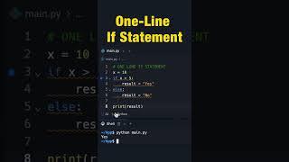 One line If statement in Python  #python #softlinks #programming #pythontutorial