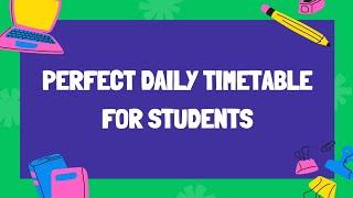 PERFECT DAILY TIMETABLE FOR STUDENTS | DAILY ROUTINE TIME TABLE | TAMIL | @Vedham4U