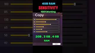 4GB RAM Free fire best sensitivity4GB ram sensitivity settings#trending #viral