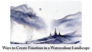 Creating Emotion in Watercolour Landscape | Loose Semi-Abstract Painting | Schmincke Tundra Violet