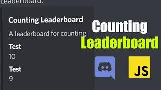 How to make a counting bot leaderboard command | Discord.js (V14) Bot Tutorial