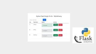 Python Flask Simple To Do - SQLAlchemy