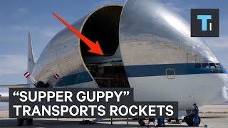NASA uses this "Super Guppy" plane to transport rockets