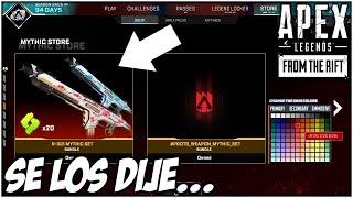 Me llamaron loco... ¡Skins *MITICAS* de arma llegarán PRONTO a Apex Legends! Así funcionarán...