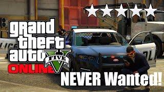 GTA 5 ONLINE - HOW TO NEVER BE WANTED BY POLICE!!