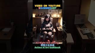 [Ai Art] - #3 Night Girl sitting