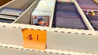 ASMR: Baseball Card Dollar Box / whisper and gum chewing