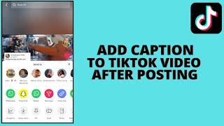 How to Add Caption to Tiktok After Posting